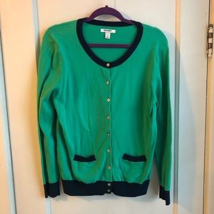 ON emerald + navy cardi